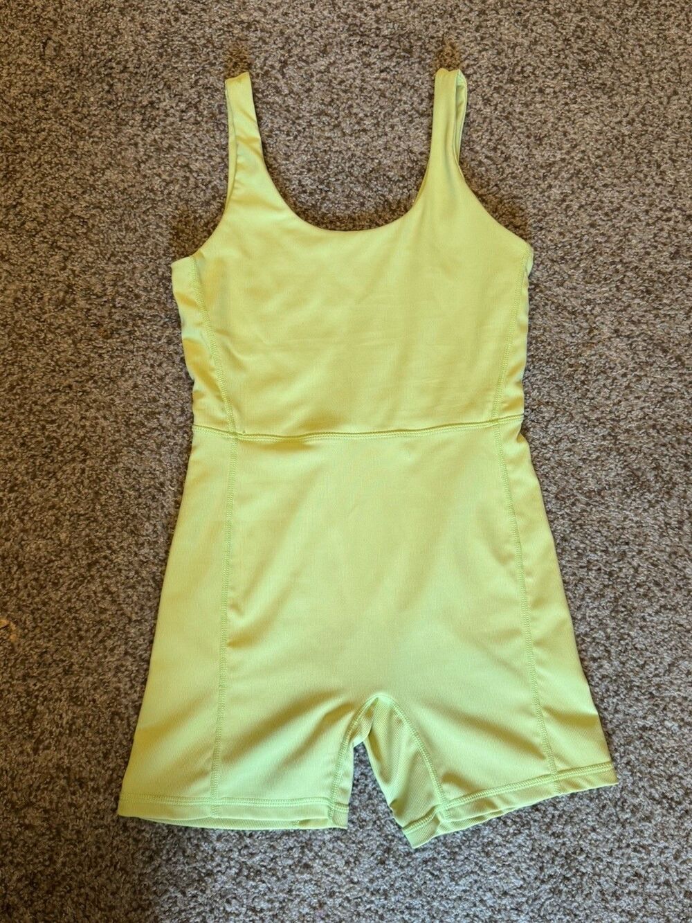 WILO Melbourne Australia Ribbed Active Romper XS Lime Biker Shorts Athleisure